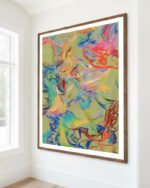 Abstract nature botanical painterly fine art print titled “Bird Nests” by Uma Gokhale for contemporary interiors