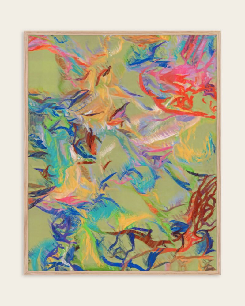 Abstract nature botanical painterly fine art print titled “Bird Nests” by Uma Gokhale for contemporary interiors