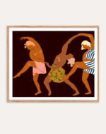 Figurative painterly fine art print titled “Midnight Muse: The Dance of Sisterhood” by Uma Gokhale for contemporary interiors Figurative painterly fine art print titled “Midnight Muse: The Dance of Sisterhood” by Uma Gokhale for contemporary interiors