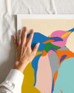 Abstract penguins wildlife eclectic painterly fine art print titled “In It Together” by Uma Gokhale for contemporary interiors Abstract penguins wildlife eclectic painterly fine art print titled “In It Together” by Uma Gokhale for contemporary interiors