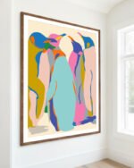Abstract penguins wildlife eclectic painterly fine art print titled “In It Together” by Uma Gokhale for contemporary interiors Abstract penguins wildlife eclectic painterly fine art print titled “In It Together” by Uma Gokhale for contemporary interiors