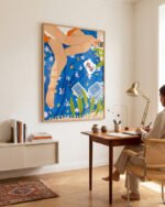 Conceptual painterly fine art print titled “Joker - The Hand You Are Dealt Is Determinism, The Way You Play It Is Free Will” by Uma Gokhale for contemporary interiors
