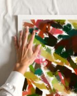 Abstract Marine painterly fine art print titled “Something's Fishy” by Uma Gokhale for contemporary interiors