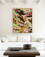 Abstract Marine painterly fine art print titled “Something's Fishy” by Uma Gokhale for contemporary interiors