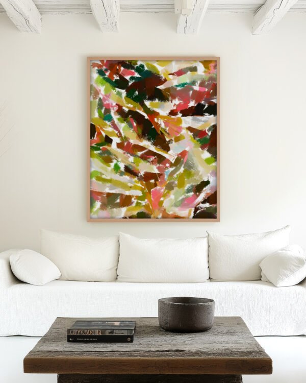 Abstract Marine painterly fine art print titled “Something's Fishy” by Uma Gokhale for contemporary interiors
