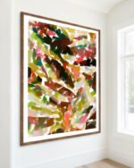 Abstract Marine painterly fine art print titled “Something's Fishy” by Uma Gokhale for contemporary interiors