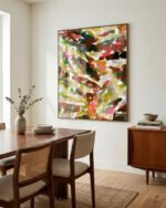 Abstract Marine painterly fine art print titled “Something's Fishy” by Uma Gokhale for contemporary interiors