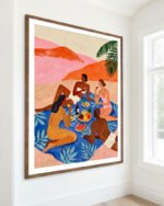 Figurative painterly fine art print titled “The Picnic” by Uma Gokhale for contemporary interiors