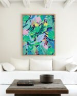Abstract nature botanical painterly Jungle fine art print titled “Wild Jungle” by Uma Gokhale for contemporary interiors