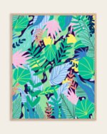 Abstract nature botanical painterly Jungle fine art print titled “Wild Jungle” by Uma Gokhale for contemporary interiors