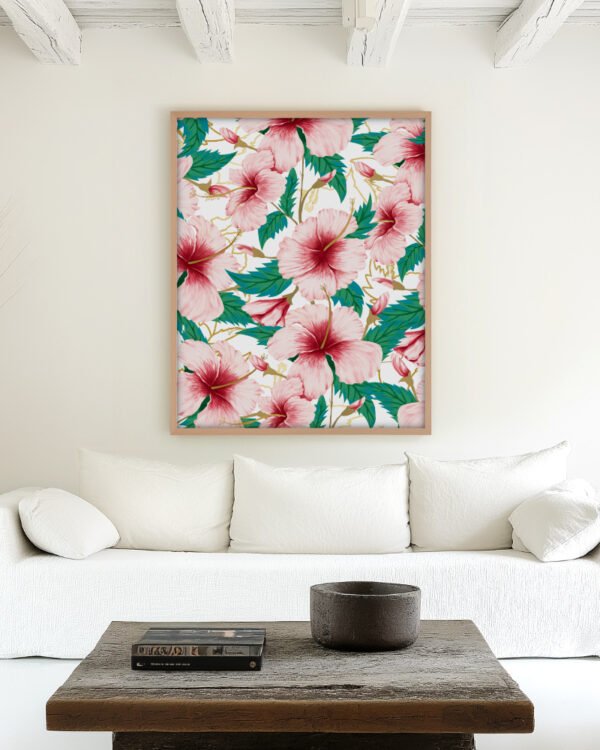 Floral Abstract Botanical nature pastel painterly fine art print titled “Entice” by Uma Gokhale for contemporary interiors