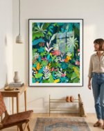 Shop The Midnight Jungle Art Print, Canvas Print - available at 83oranges.com by artist Uma Gokhale India