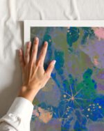 Floral Abstract Botanical nature fine art print titled “Wildflower Haze” by Uma Gokhale for contemporary interiors