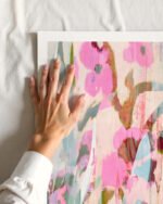 Floral Abstract Botanical nature pastel fine art print titled “Softly In bloom” by Uma Gokhale for contemporary interiors Floral Abstract Botanical nature pastel fine art print titled “Softly In bloom” by Uma Gokhale for contemporary interiors