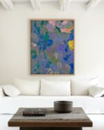 Floral Abstract Botanical nature fine art print titled “Wildflower Haze” by Uma Gokhale for contemporary interiors