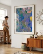 Floral Abstract Botanical nature fine art print titled “Wildflower Haze” by Uma Gokhale for contemporary interiors