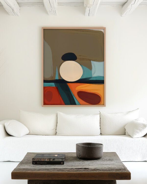 Abstract painterly fine art print titled “Enthrall” by Uma Gokhale for contemporary interiors