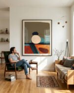 Abstract painterly fine art print titled “Enthrall” by Uma Gokhale for contemporary interiors