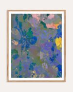 Floral Abstract Botanical nature fine art print titled “Wildflower Haze” by Uma Gokhale for contemporary interiors