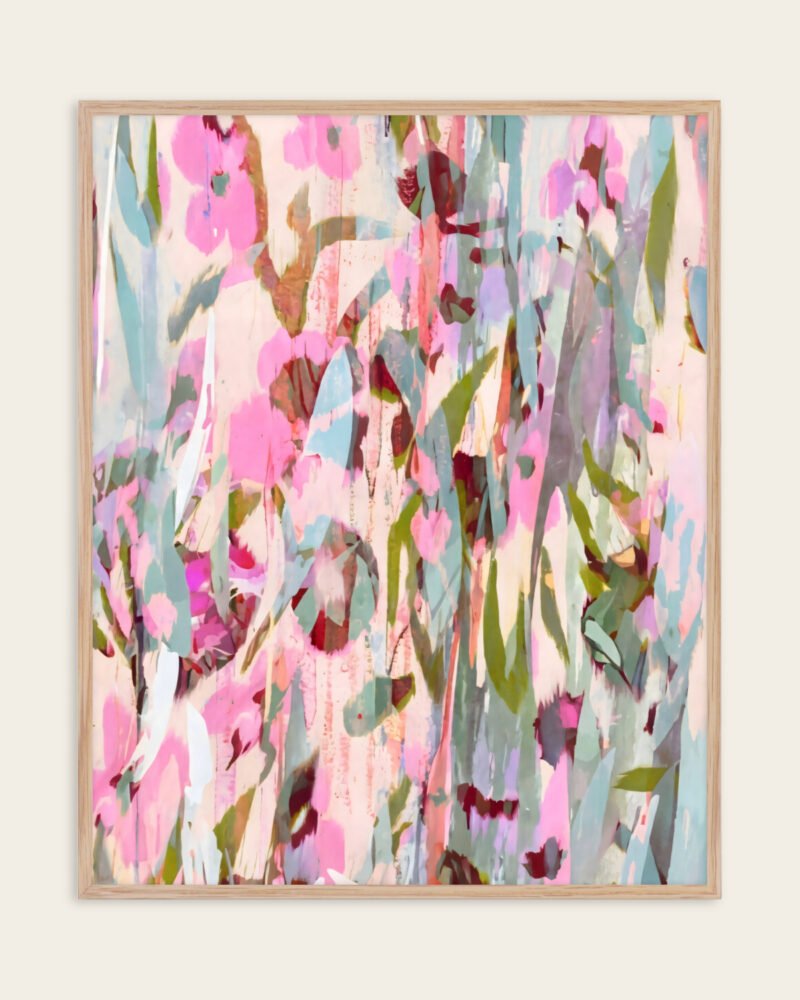 Floral Abstract Botanical nature pastel fine art print titled “Softly In bloom” by Uma Gokhale for contemporary interiors Floral Abstract Botanical nature pastel fine art print titled “Softly In bloom” by Uma Gokhale for contemporary interiors