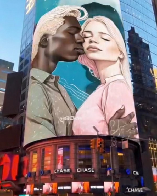 83 Oranges by Uma Gokhale art has been featured in Times Square, New York, US