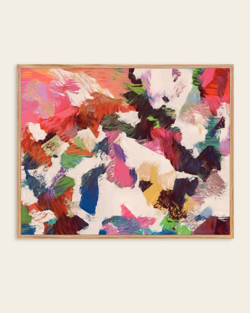Abstract painterly fine art print titled “Where color learns to dance” by Uma Gokhale for contemporary interiors Abstract painterly fine art print titled “Where color learns to dance” by Uma Gokhale for contemporary interiors