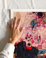 Abstract painterly floral fine art print titled “Wild stillness” by Uma Gokhale for contemporary interiors