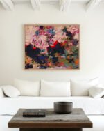 Abstract painterly floral fine art print titled “Wild stillness” by Uma Gokhale for contemporary interiors