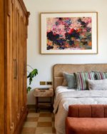 Abstract painterly floral fine art print titled “Wild stillness” by Uma Gokhale for contemporary interiors