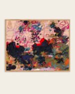 Abstract painterly floral fine art print titled “Wild stillness” by Uma Gokhale for contemporary interiors