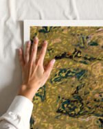 Abstract nature painterly fine art print titled “Where the Earth rests” by 83 Oranges/Uma Gokhale for contemporary interiors