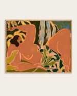 Figurative botanical painterly fine art print titled “Lazy” by Arty Guava in collaboration with 83 Oranges for contemporary interiors