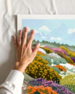 Botanical floral meadow garden nature painterly fine art print titled “Bloomscape” by 83 Oranges Uma Gokhale for contemporary interiors