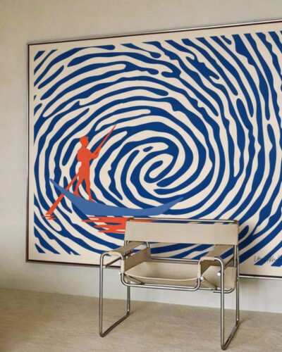 Shop Abstract Maelstorm boating sail lake Art Print, Canvas Print, digital printable download - available at 83oranges.com by artist Uma Gokhale India [review]