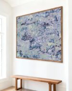 Abstract neutral pastel soft colored painterly fine art print titled “Where the sky rests” by 83 Oranges/Uma Gokhale for contemporary Scandinavian Nordic interiors