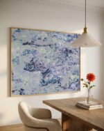 Abstract neutral pastel soft colored painterly fine art print titled “Where the sky rests” by 83 Oranges/Uma Gokhale for contemporary Scandinavian Nordic interiors