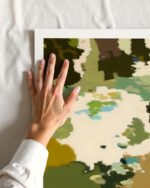 Abstract rich color nature landscape painterly fine art print titled “Light Meets Water” by 83 Oranges/Uma Gokhale for contemporary Scandinavian Nordic interiors Abstract rich color nature landscape painterly fine art print titled “Light Meets Water” by 83 Oranges/Uma Gokhale for contemporary Scandinavian Nordic interiors