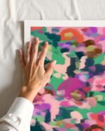 Abstract landscape painterly floral botanical fine art print titled “Where the Sun finds us” by 83 Oranges/Uma Gokhale for contemporary interiors