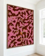 Abstract Camo painterly fine art print titled “Cocoa Bloom” by 83 Oranges/Uma Gokhale for contemporary interiors
