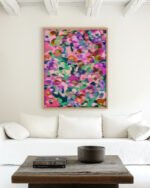 Abstract landscape painterly floral botanical fine art print titled “Where the Sun finds us” by 83 Oranges/Uma Gokhale for contemporary interiors