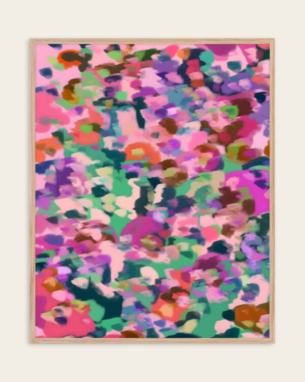 Abstract landscape painterly floral botanical fine art print titled “Where the Sun finds us” by 83 Oranges/Uma Gokhale for contemporary interiors
