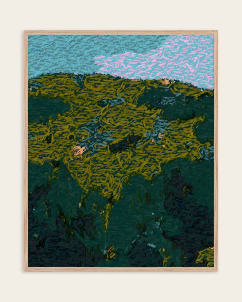 Abstract rich color nature landscape painterly fine art print titled “Interwoven Earth” by 83 Oranges/Uma Gokhale for contemporary Scandinavian Nordic interiors Abstract rich color nature landscape painterly fine art print titled “Interwoven Earth” by 83 Oranges/Uma Gokhale for contemporary Scandinavian Nordic interiors