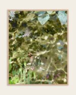 Abstract nature landscape lake painterly fine art print titled “Dappled Sanctuary” by 83 Oranges/Uma Gokhale for contemporary Scandinavian Nordic interiors