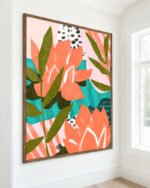 Abstract rich color nature floral painterly fine art print titled “If I had a flower for every time..” by 83 Oranges/Uma Gokhale for contemporary Scandinavian Nordic interiors