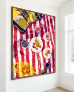 Still Life breakfast painterly fine art print titled “Where the Sun finds us” by 83 Oranges/Uma Gokhale for contemporary interiors