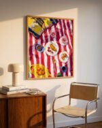 Still Life breakfast painterly fine art print titled “Where the Sun finds us” by 83 Oranges/Uma Gokhale for contemporary interiors