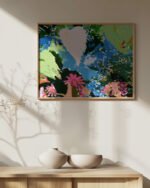 Abstract botanical painterly fine art print titled “Under The Bodhi Tree” by 83 Oranges/Uma Gokhale for contemporary interiors