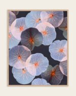 Botanical lotus pond leaves fine art print titled “Translucence” by 83 Oranges/Uma Gokhale for contemporary Scandinavian Nordic interiors