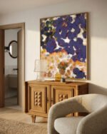 Abstract floral painterly fine art print titled “Onsra” by 83 Oranges/Uma Gokhale for contemporary Scandinavian Nordic interiors