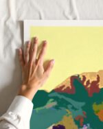 Abstract landscape painterly fine art print titled “Somewhere perhaps” by 83 Oranges/Uma Gokhale for contemporary eclectic interiors